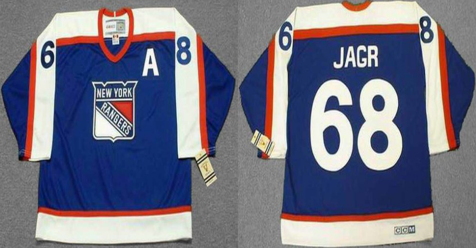 2019 Men New York Rangers 68 Jagr blue style 2 CCM NHL jerseys